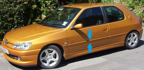 Peugeot 306 Coupe L/n Bagueta De Puerta Izquierda P/pintar