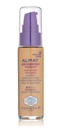 Base Liquida Almay Age Essentials Para Pieles Maduras Fps 15