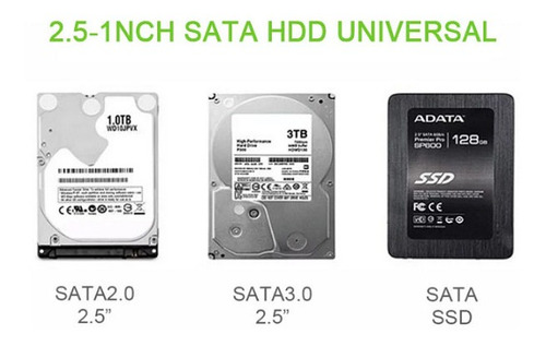 Imagen 7 de 10 de Case Externo Sata Usb 3.0 Transparente Disco Duro Enclosure