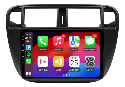 Multimidia Civic 98/00 9p Qled Android Carplay 2gb 32gb