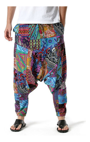 Pantalones Holgados Bohemios De Algodón Para Hombre