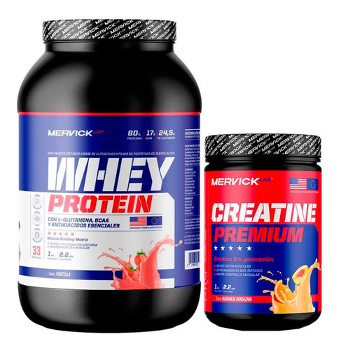 Whey Protein Mervick 1 Kg + Creatina Premium 1 Kg 
