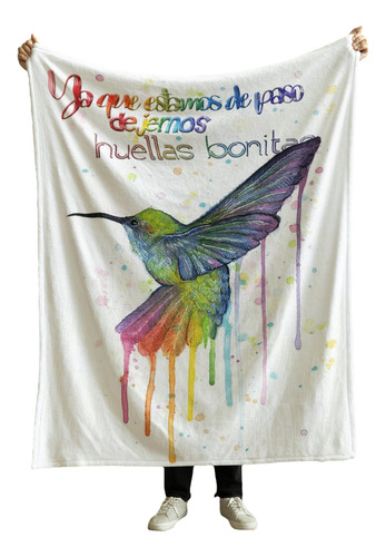 Cobija Frazada Manta Varios Diseños Regalo Para Maestros Colibri Frazada Ligera 110x160cm