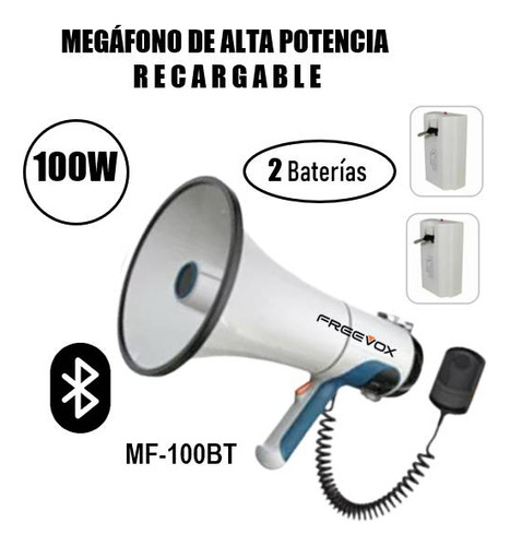 Megáfono Portátil Freevox Mf-1 00bt Batería Recargable