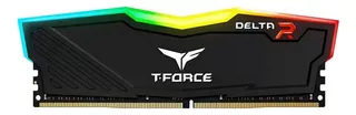 Memoria RAM T-Force Delta RGB gamer color negro 16GB 1 Team Group TF3D416G3200HC16F01