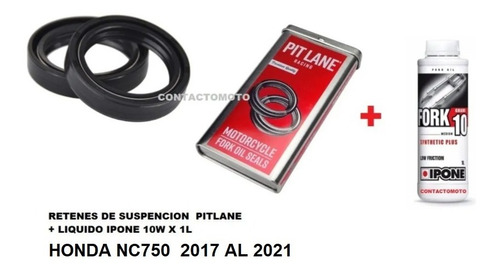 Kit Retenes Horquilla Honda Nc750 17/21 Pitlane+ipone