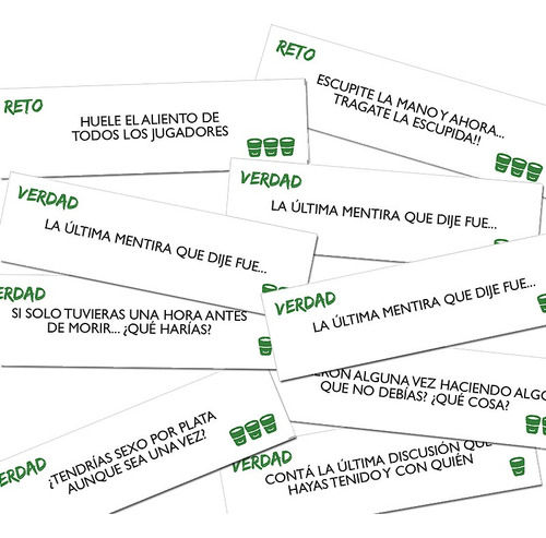Juego De Mesa Para Previas Verdad O Reto