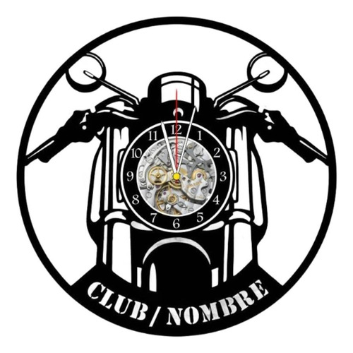 Reloj Corte Laser 2157 Motocicletas Frente Motocicleta Club