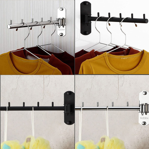 Perchero Plegable De Acero Inoxidable Para Ropa, 2 , N