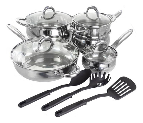 Batería De Cocina 12pz Acero Inoxidable Inducción Gibson