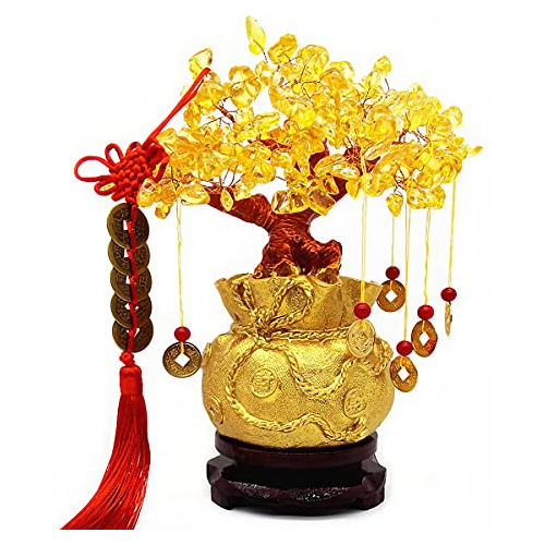 Árbol De Cristal De Cuarzo Amarillo Feng Shui - Árbol...