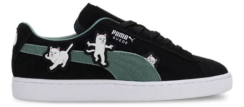 Zapatillas Puma Mujer Suede Ripndip 393872 01 Negro