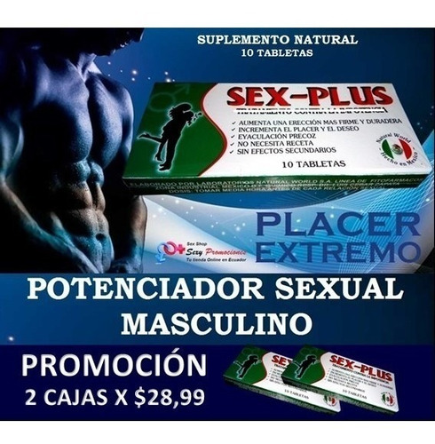 Sex Plus Potenciador Sexual Y Retardante 100% Natural