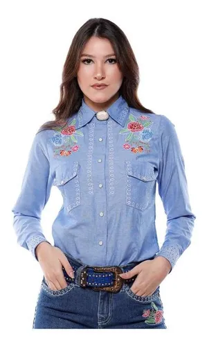 Mercado livre camisa jeans feminina sales