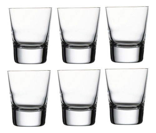 Set X 6 Vaso Shot Cristal Tequila Licor Chupito Vidrio 60 Cc