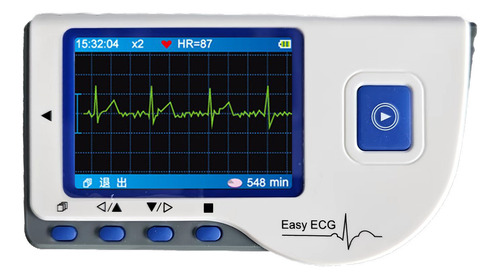 Electrocardiógrafo Manual Con Pantalla Lcd Cardíaca, Rastrea