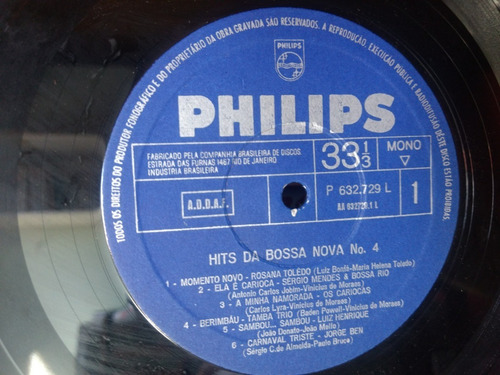 Lp Luiz Henrique, Jorge Ben, Tamba Trio Hits Da Bossa Nova 4 (Usado)