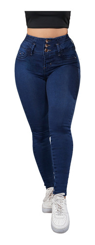 Jeans Dama Pantalones Mujer Corte Colombiano Pompa Maxi Push