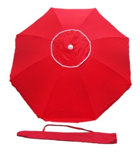 Imagen 3 de 5 de Sombrilla Playera Aluminizada C/ Protector Uv 180cm Reclin.