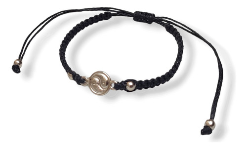 Pulsera Tobillera Yin Yang Acero Hilo Regulable