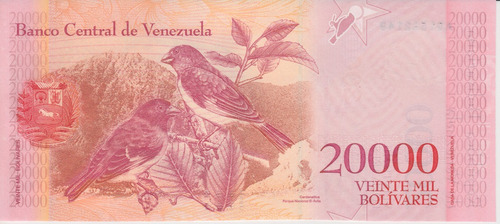 Imagen 4 de 4 de Billete 20000 Bs Venezuela Diciembre 2017 A8 Au/unc