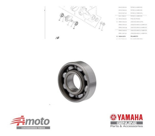 Imagem 1 de 1 de Rolamento De Esferas - 6202u Do Balanceiro Ybr125 Factor