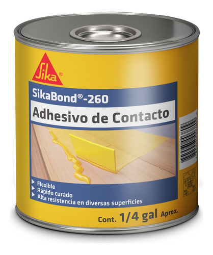 Sikabond 260 Adhesivo De Contacto Multiuso 1/4 Gal (946 Ml)