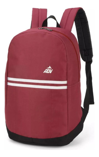 Mochila De Costas Escolar Juvenil Esportiva Vinho Luxcel Desenho Do Tecido Liso