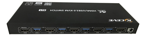 Switch Kvm Kc-kvm401a Monitores Kvm Usb 3.0hdmi 2/4 Computad
