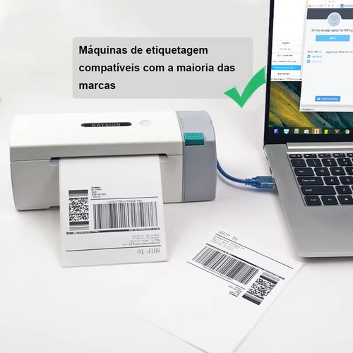 1.000 Etiquetas Térmicas 10x15cm Sem Rolo Tipo Resma Compatível Mecolour