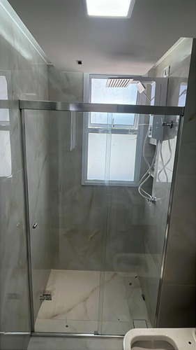 Box Para Banheiro De Correr 2 Folhas , Fixa E Móvel .