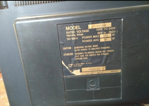 Tv Jvc 21 Funcinando Con Control Remoto Original!!!!