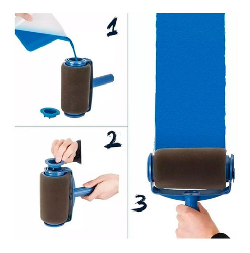 Imagen 2 de 7 de Rodillo Pintar Set Facil Antiderramante Recargable Pinturas