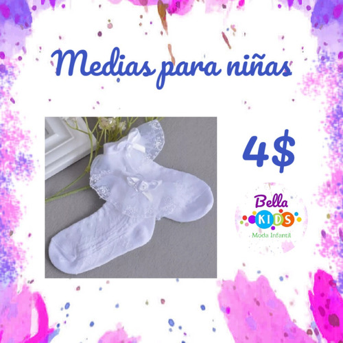 Medias Para Niñas Bautizo Fiesta 