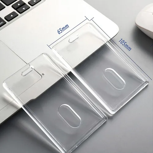 Business Card Holder Acrylic Badge Protector Anti Dust