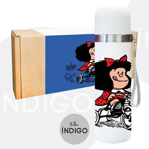 Termo Mafalda Bici Acero Inoxidable  500ml Artesanal