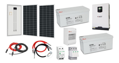 Kit Solar 900w/3kva/4800wh Tv Router Radio Licuadora Nevera