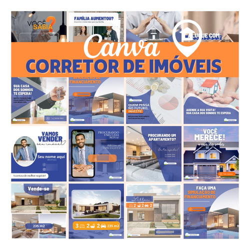 Pack Templates Profissionais Canva P/ Imobiliária Editáveis