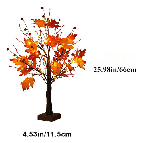 Luces Decorativas En Forma De T, Árbol De Arce Con Frutos Ro