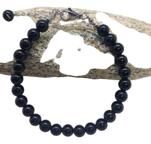 Pulsera Obsidiana Para Protección Piedra Natural