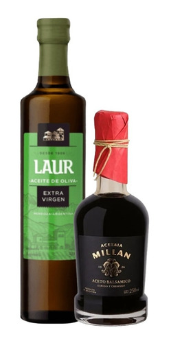 Aceite De Oliva Laur - 500ml + Aceto Balsámico Millán -250ml