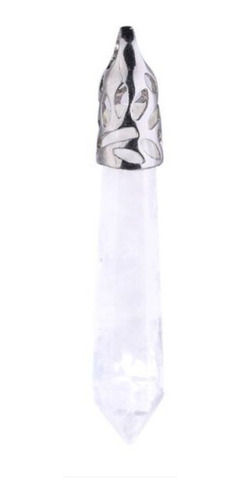 Dije Colgante Cuarzo Cristal De Roca Pilar Tamaño 10x32mm