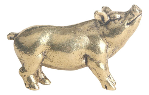 Mini Escultura De Cerdo De Latón, Recuerdo De Té De Kung