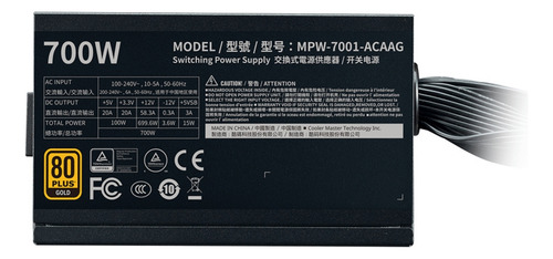 Fuente Poder Cooler Master Mpw-7001-acaag-u2 G700 700w Atx 8