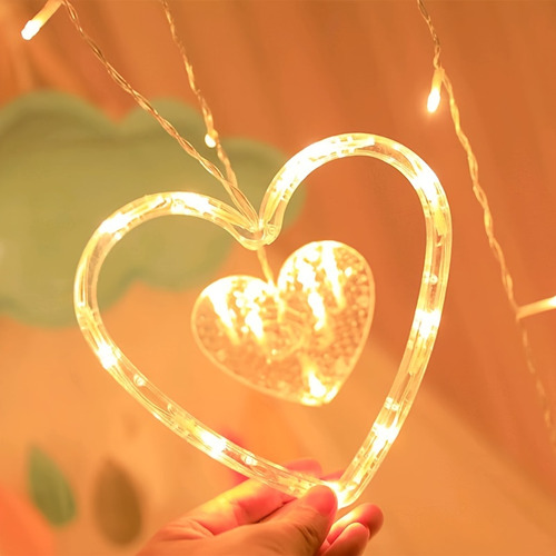 Lámpara De Diseño En Forma De Corazón, Lámpara De Cortina En