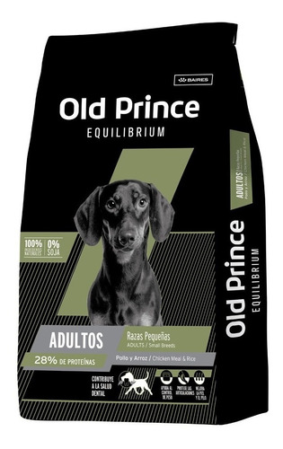 Alimento Old Prince Equilibrium para perro adulto de raza pequeña sabor pollo y arroz en bolsa de 3 kg