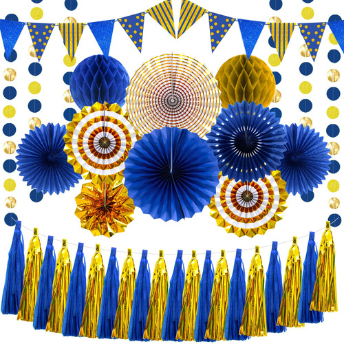 Decoracin De Fiesta Para Abanicos De Papel, Banderines De Pa