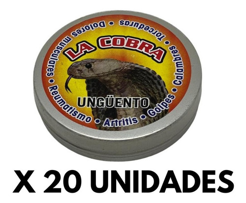 Gel Cobra Unguento Lata 20 Unidades