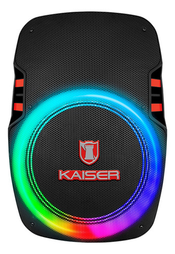 Bocina Kaiser Kse-1015mx Micrófono Tripié 15 Pulgadas 40wrms Negro