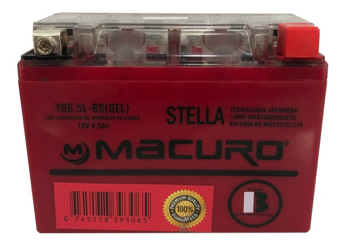Bateria De Gel Para Motos Macuro Yb6.5l-bs - Bera Socialista